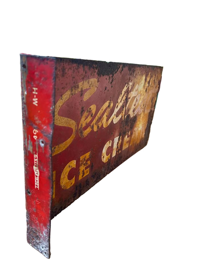 Sealtest Ice Cream antique/vintage flange sign from 1949.