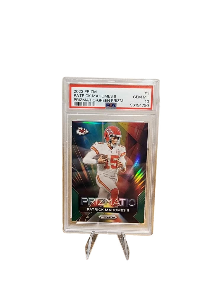 2023 Panini Prizm - Green Prizm Patrick Mahomes #2 PSA-10