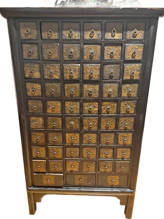 Antique Wooden Apothecary Cabinet