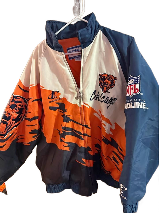 Vintage Chicago Bears Pro Line Logo Athletic Splash Jacket Coat M