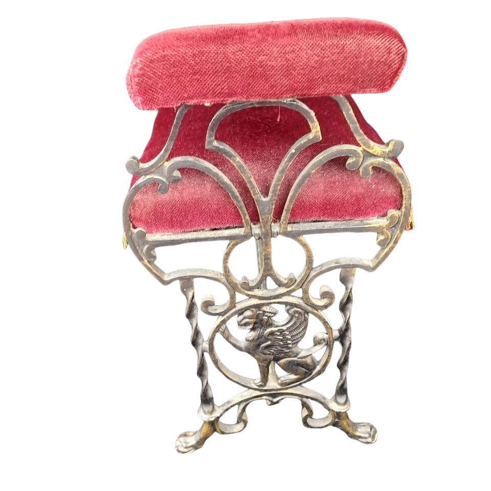 1920's Art Deco period Antique Cast Iron Boudoir or Hall "GRIFFIN" MOTIF Bench