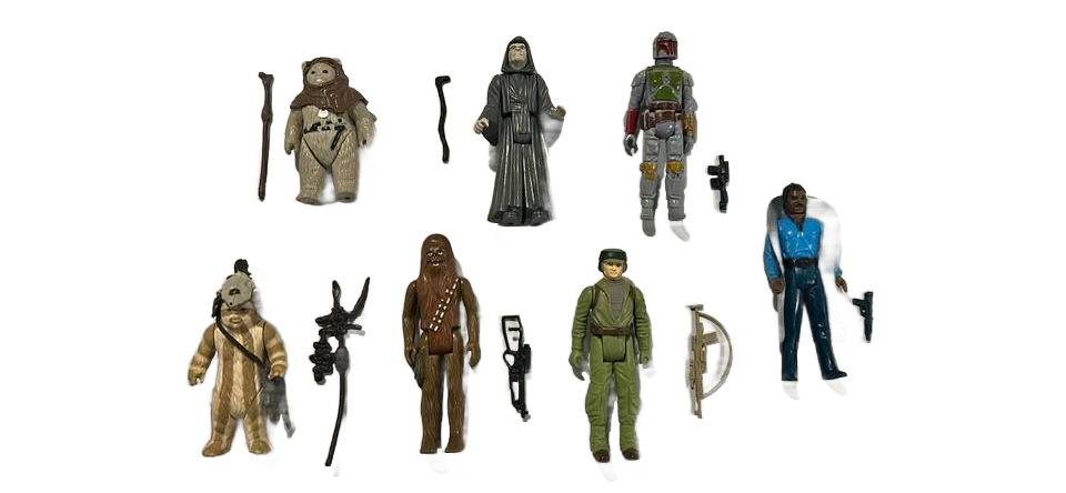 Vintage Star Wars figures with accessories