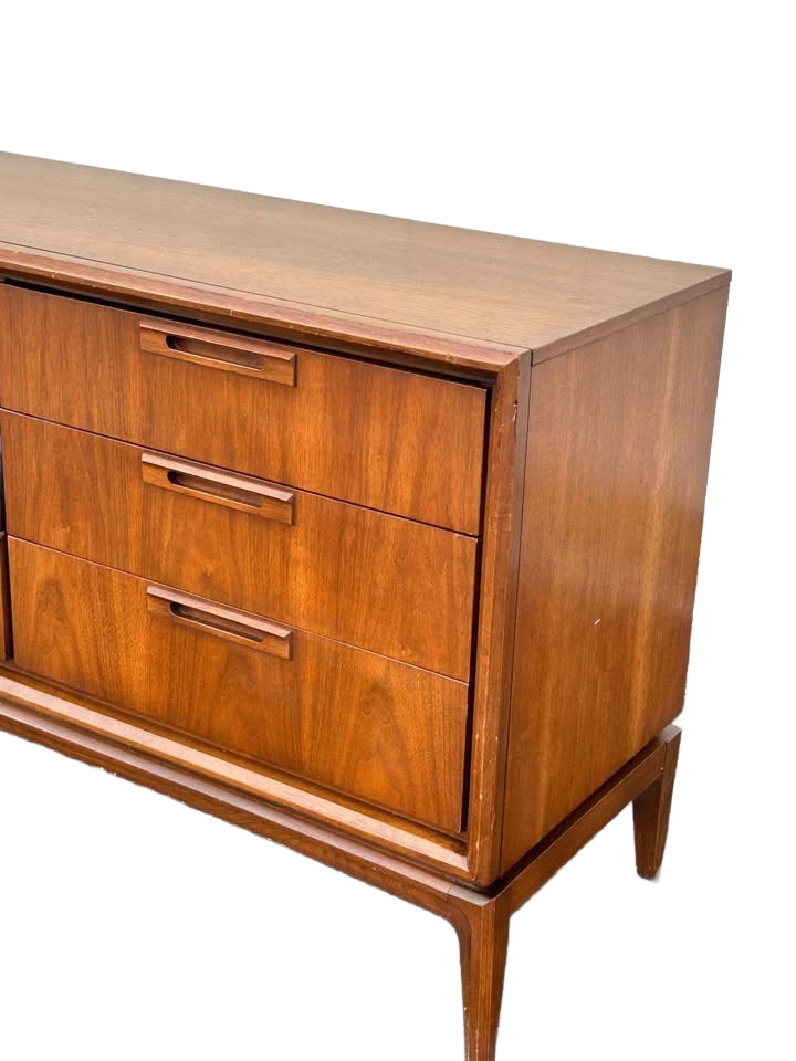 Mid Century Modern Dresser 6 Drawer Walnut Vintage Mcm Drexel Credenza Vintage Lowboy Console
