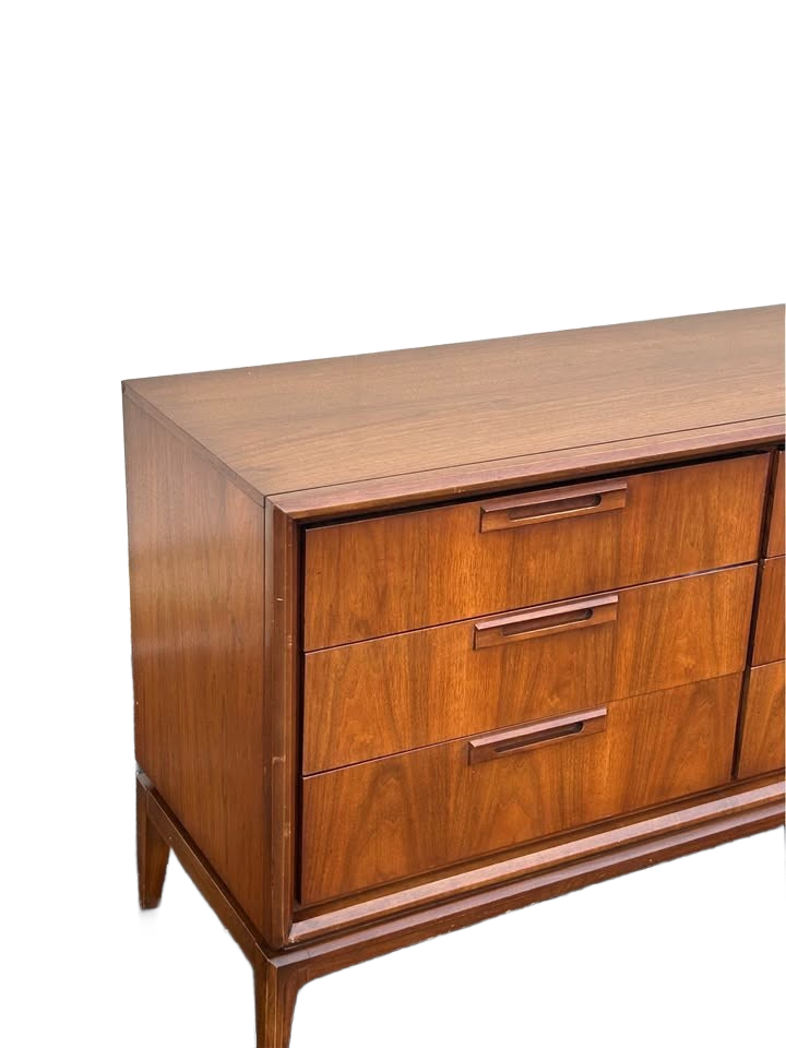 Mid Century Modern Dresser 6 Drawer Walnut Vintage Mcm Drexel Credenza Vintage Lowboy Console
