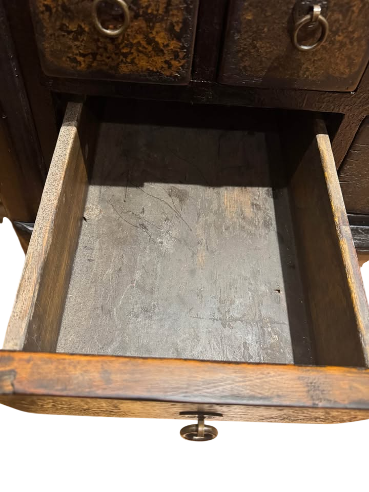 Antique Wooden Apothecary Cabinet
