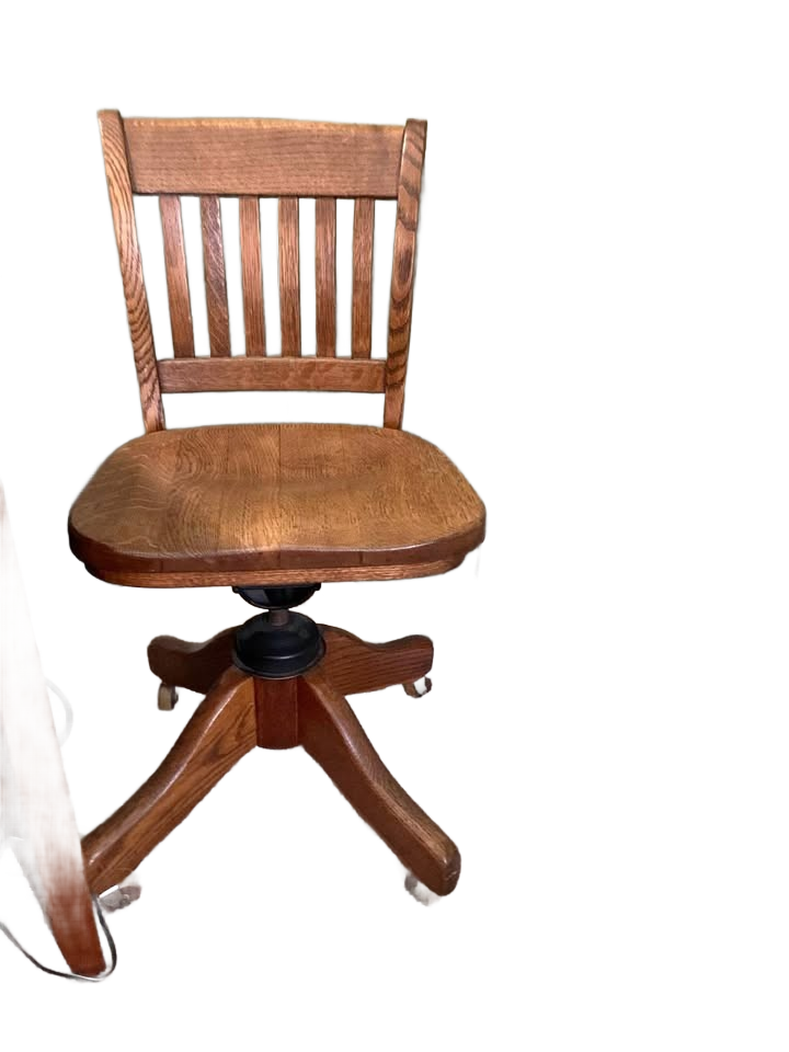 Vintage desk swivel chair with wheels