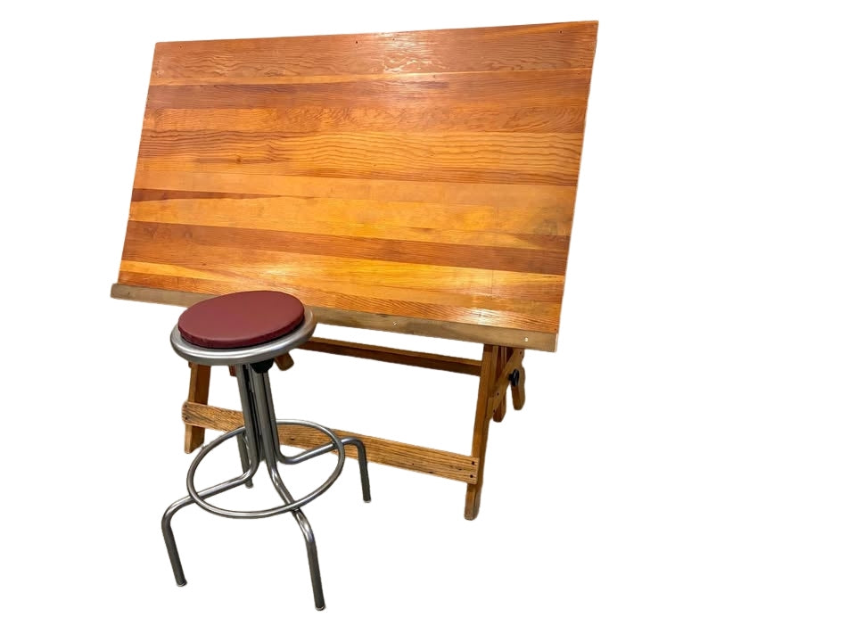 Antique Keuffel and Esser drawing/drafting table