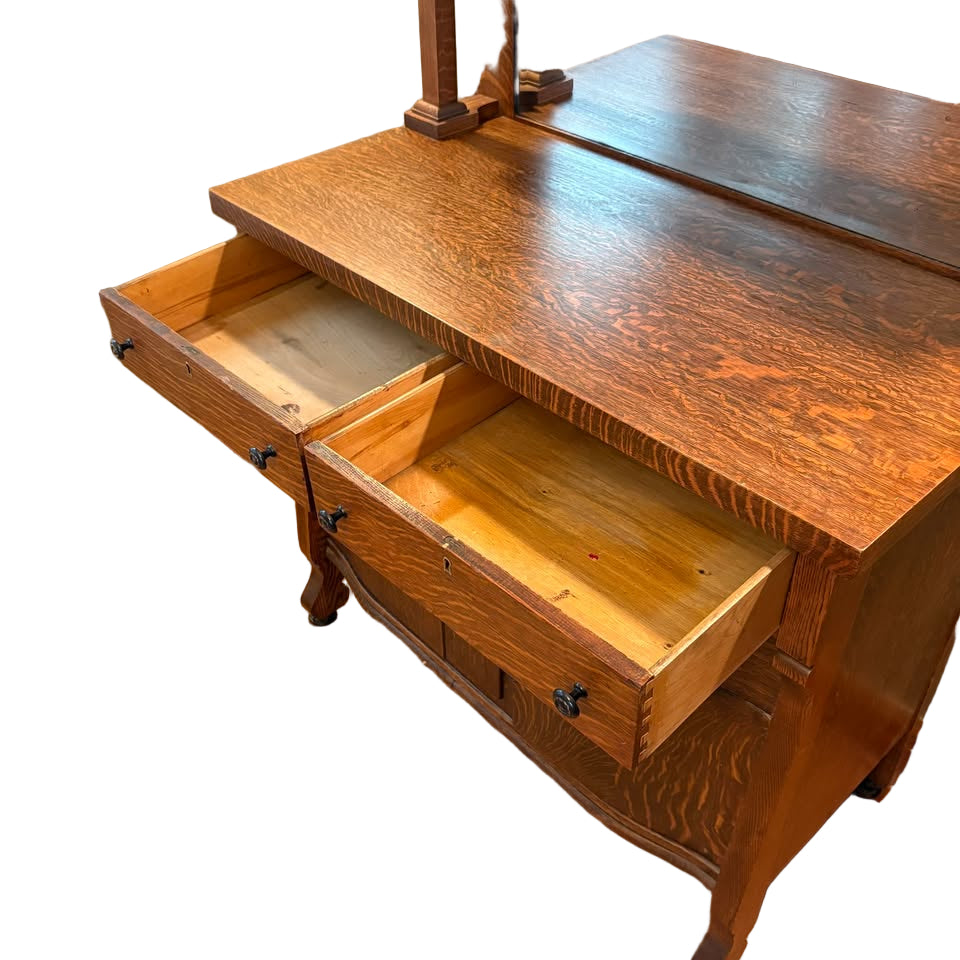 Antique Sideboard Buffet with Mirror