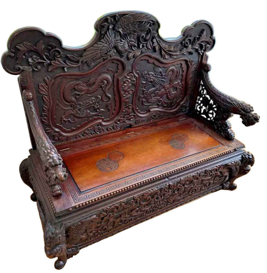 Antique Meiji bench