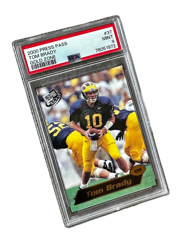 Tom Brady Rookie - PSA 9 - GOLD Press Pass 2000