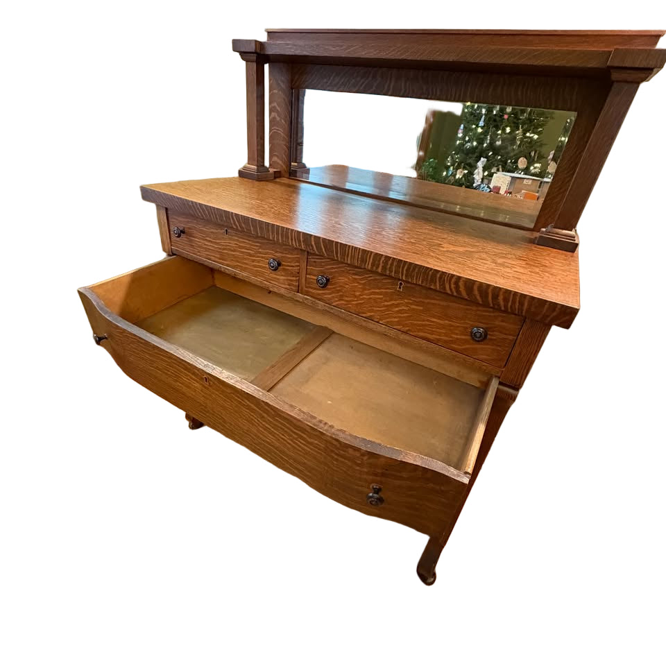 Antique Sideboard Buffet with Mirror