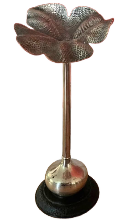 Vintage Hammered Metal Flower Art Piece