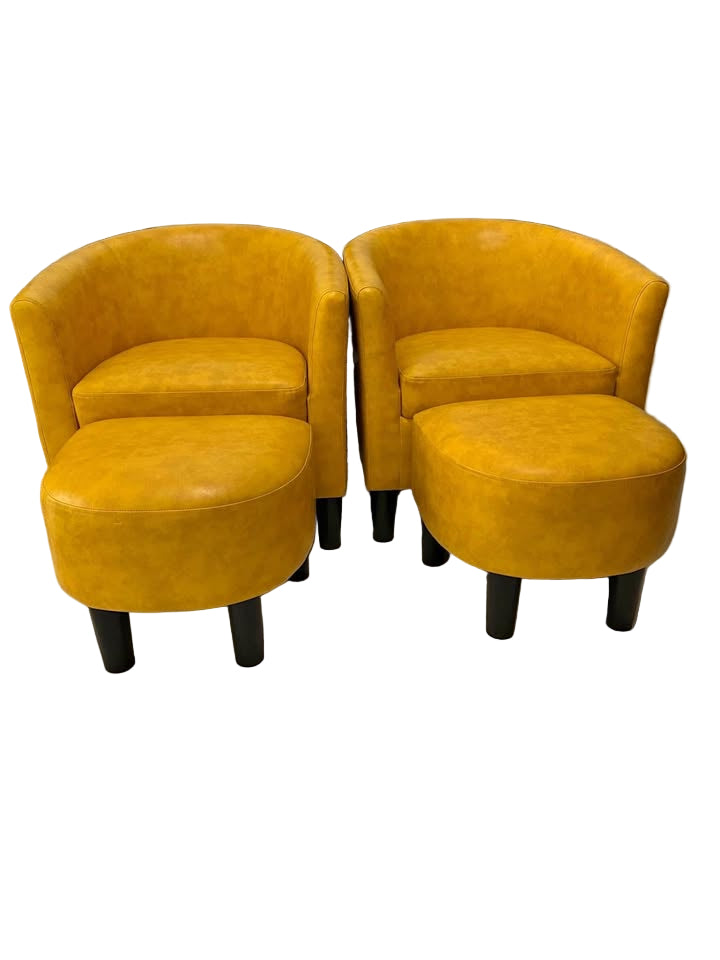 Vintage style chairs and foot rest