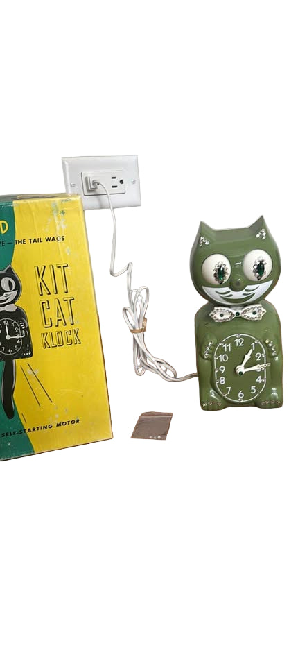 Kit cat clock animated vintage jeweled
