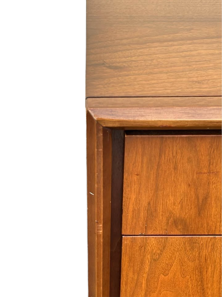 Mid Century Modern Dresser 6 Drawer Walnut Vintage Mcm Drexel Credenza Vintage Lowboy Console