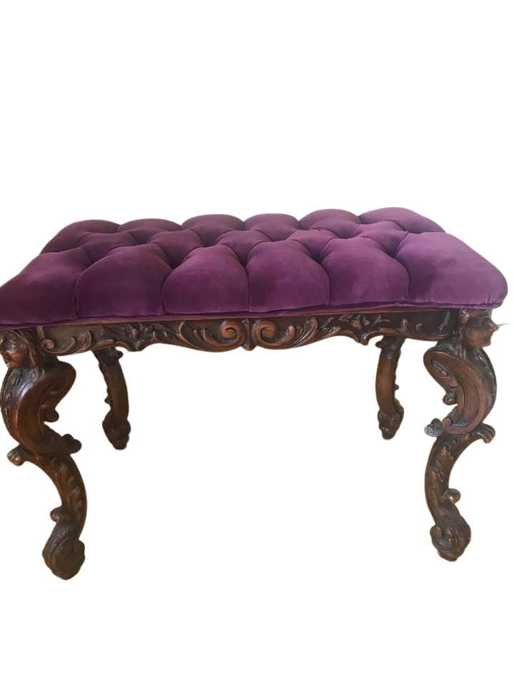 25”x 17”x 20”high one of the kind bench/stool. Unique antique piece.