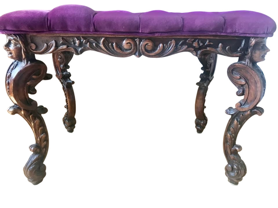 25”x 17”x 20”high one of the kind bench/stool. Unique antique piece.