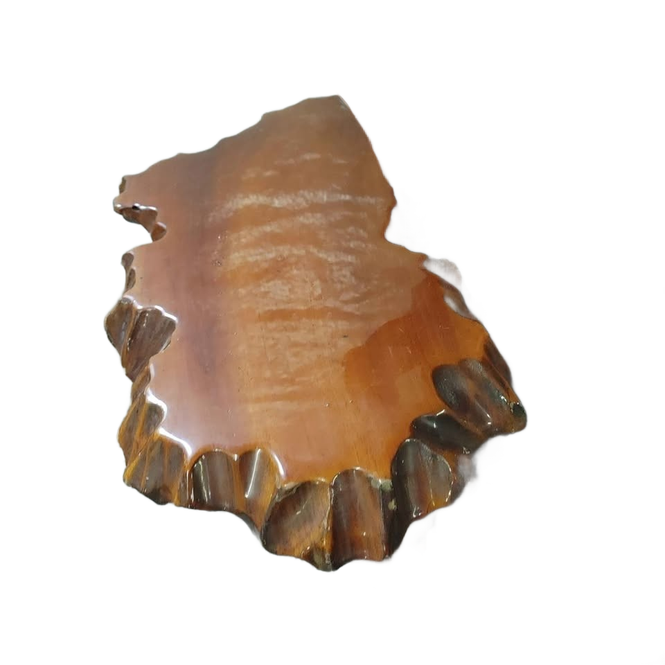 Vintage MCM Japanese 3-Tier Side Table Root Carved Live Edge Bonsai Plant Stand