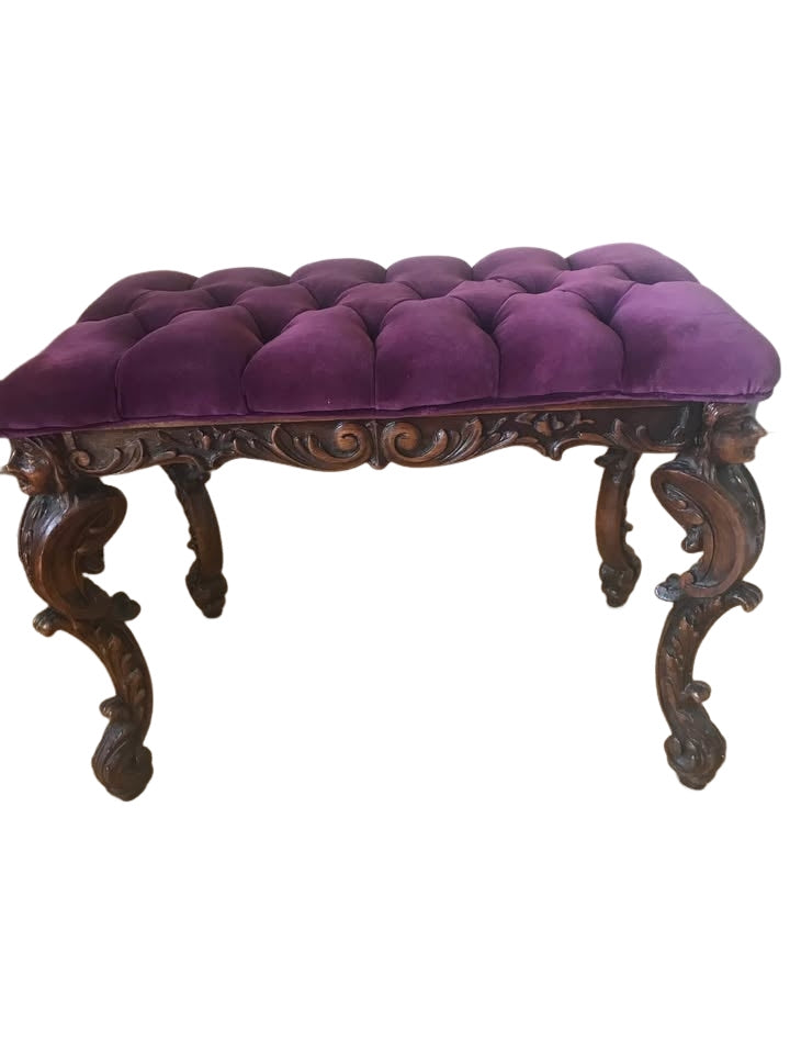 25”x 17”x 20”high one of the kind bench/stool. Unique antique piece.