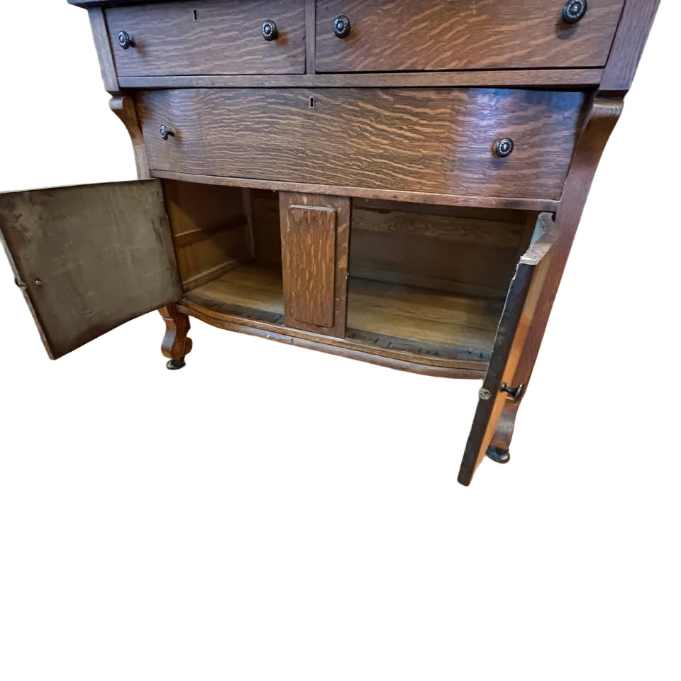 Antique Sideboard Buffet with Mirror