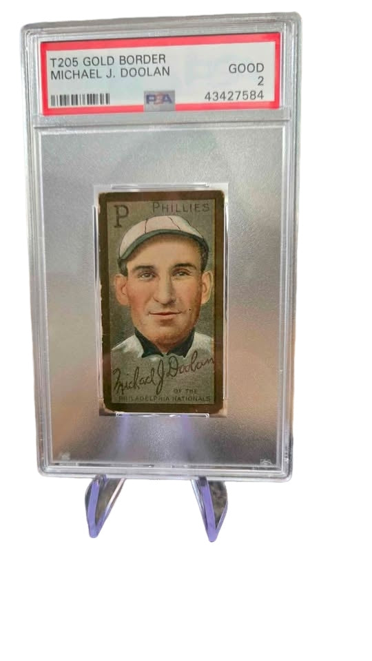 MICHAEL J. DOOLAN 1911 T205 GOLD BORDER T205 PSA 2