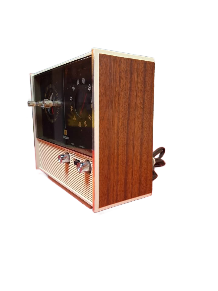 WORKING True VTG Mid-century Modern 1960s Milovac AM/FM Clock Radio MCM