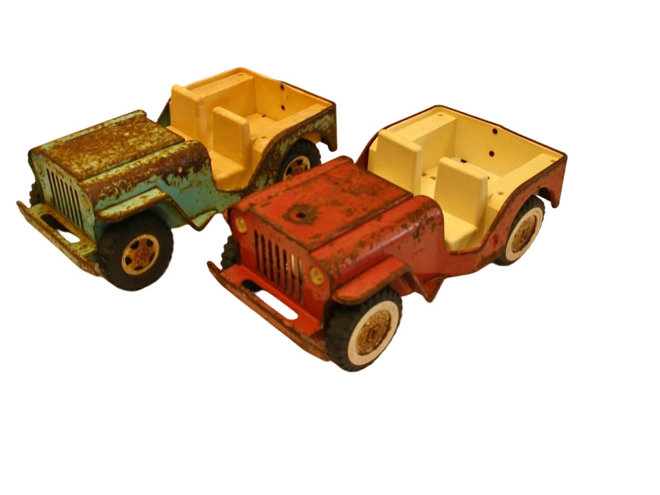 2 Vintage & Antique Toy - Pressed Steel 10" Tonka Toy Jeep Lot