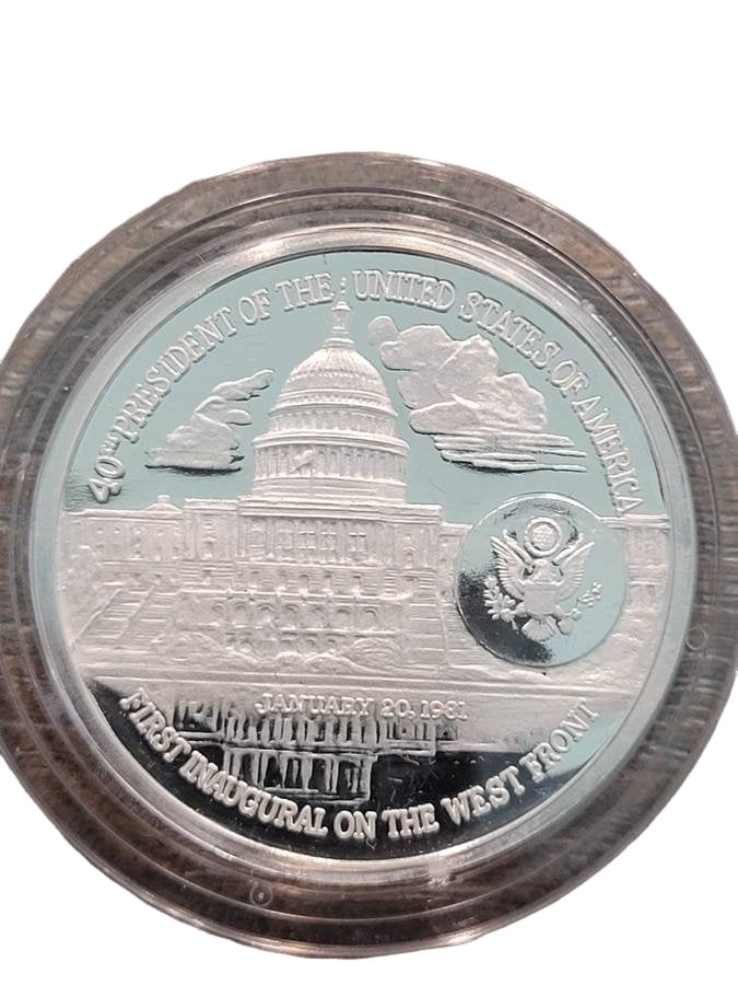 1981 Ronald Reagan Official Inaugural .999 Silver Medal. Medallic Art Co. Lmtd Ed.