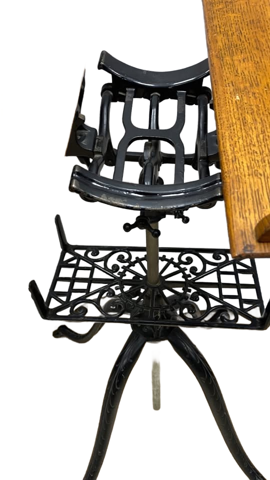 Antique Victorian Dictionary Book Stand Cast Iron Adjustable