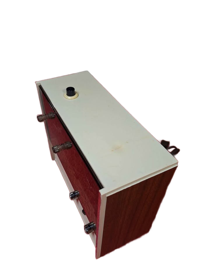 WORKING True VTG Mid-century Modern 1960s Milovac AM/FM Clock Radio MCM