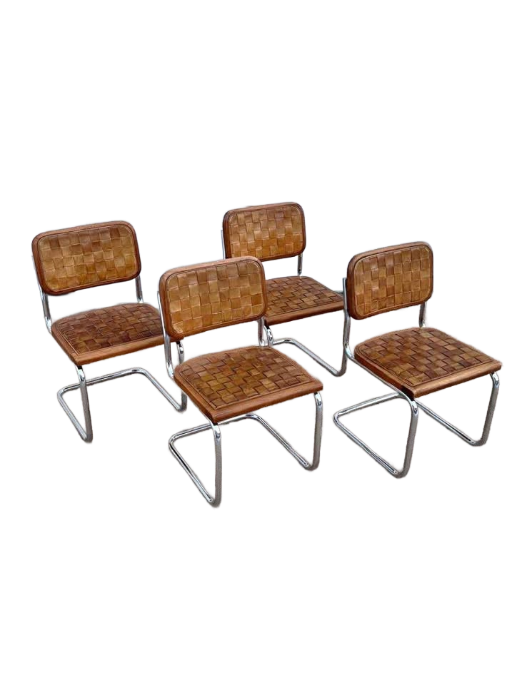 4x cesca leather chairs