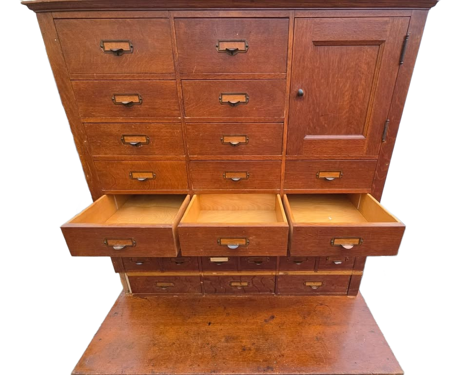 Antique Map Cabinet