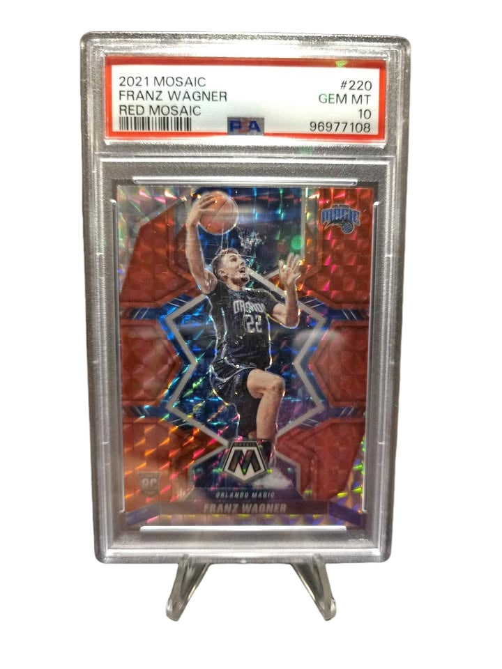 2021 PANINI MOSAIC RED MOSAIC #220 FRANZ WAGNER PSA 10