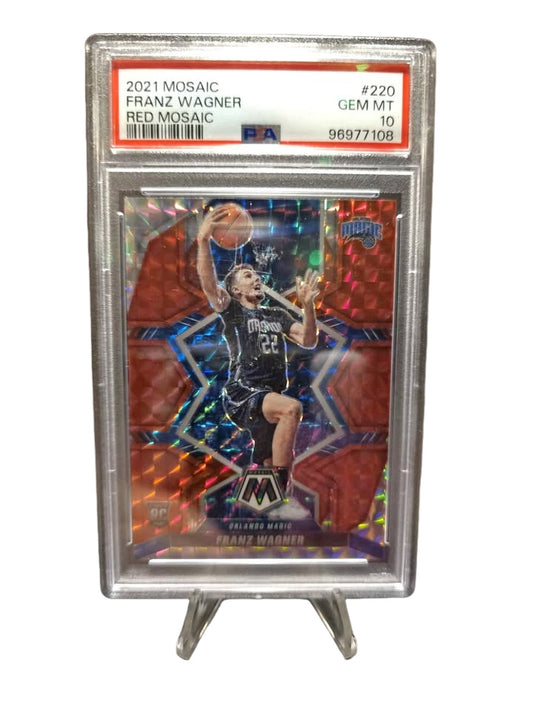 2021 PANINI MOSAIC RED MOSAIC #220 FRANZ WAGNER PSA 10