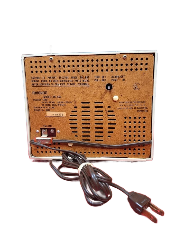 WORKING True VTG Mid-century Modern 1960s Milovac AM/FM Clock Radio MCM