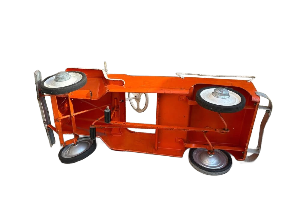 1950s Vintage Hamilton Steel Jeep Pedal Car automobile Americana rare toy 50s