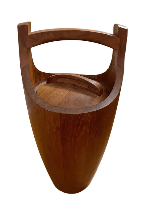 Mid-Century Modern Danish teak Ice Bucket. Bar accessory from the 1960’s Scandinavian Style