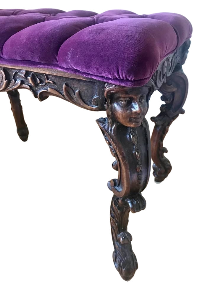 25”x 17”x 20”high one of the kind bench/stool. Unique antique piece.