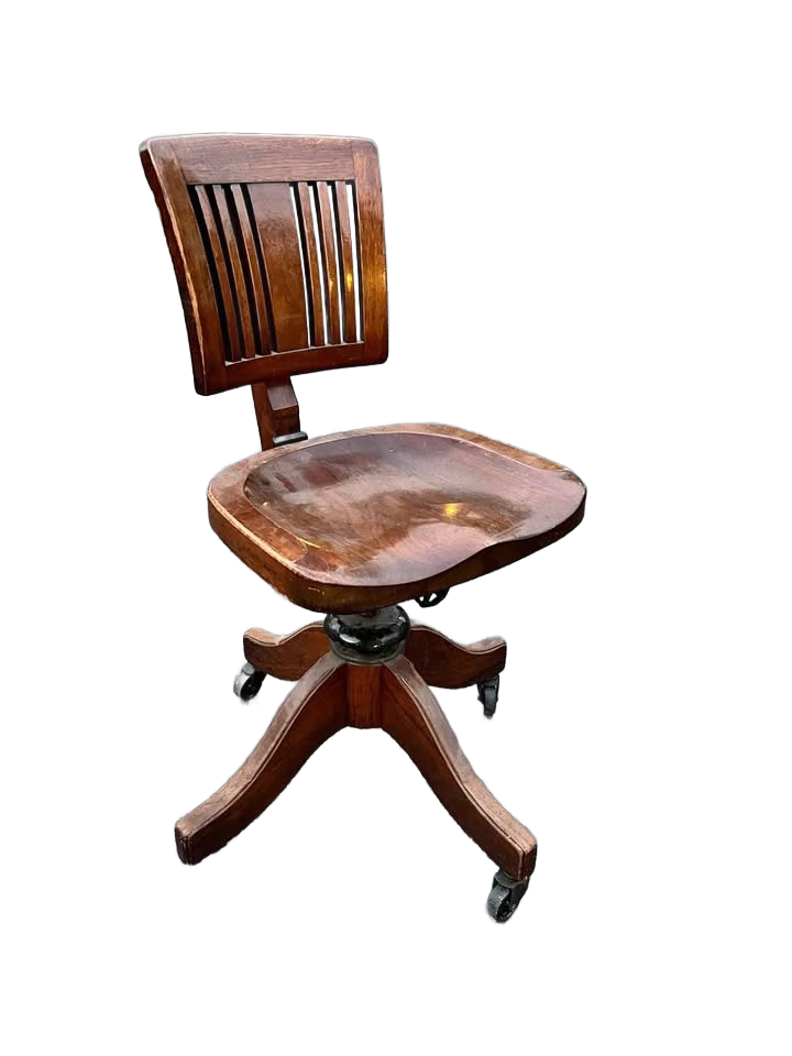Vintage Wood Desk Chair
