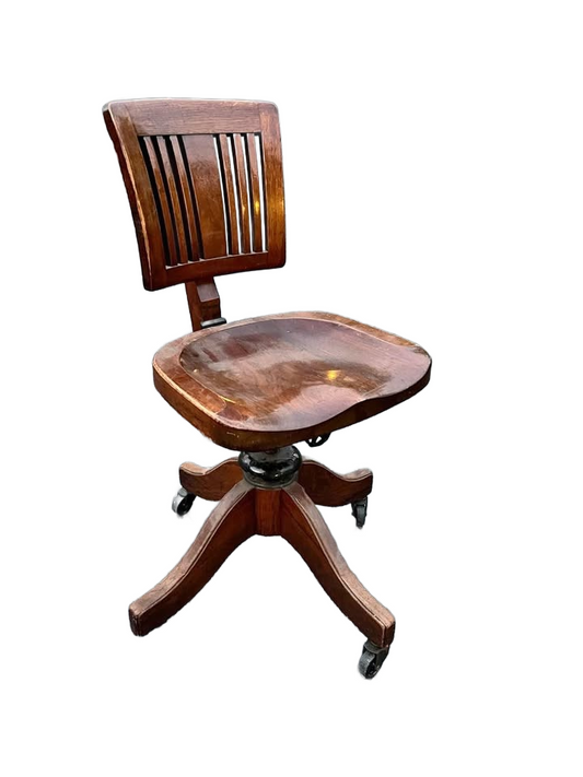 Vintage Wood Desk Chair