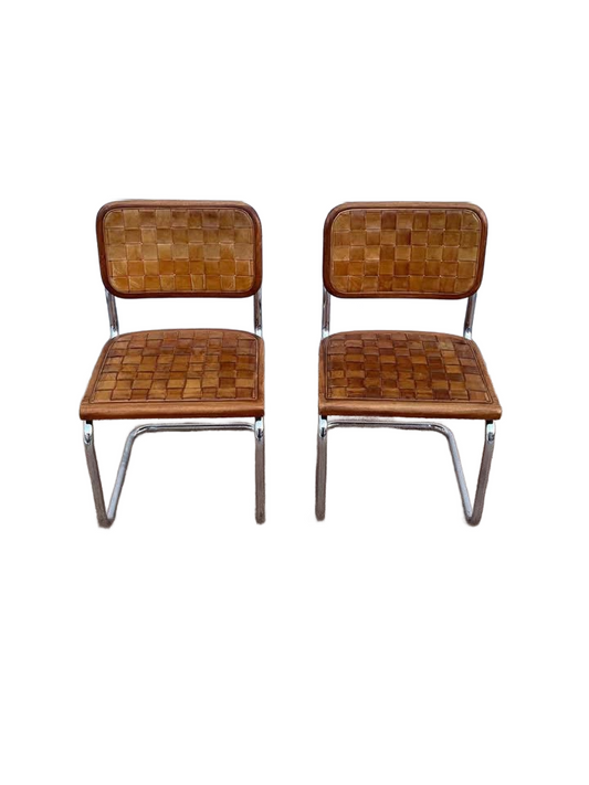 4x cesca leather chairs