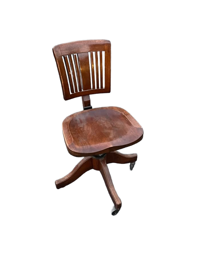 Vintage Wood Desk Chair
