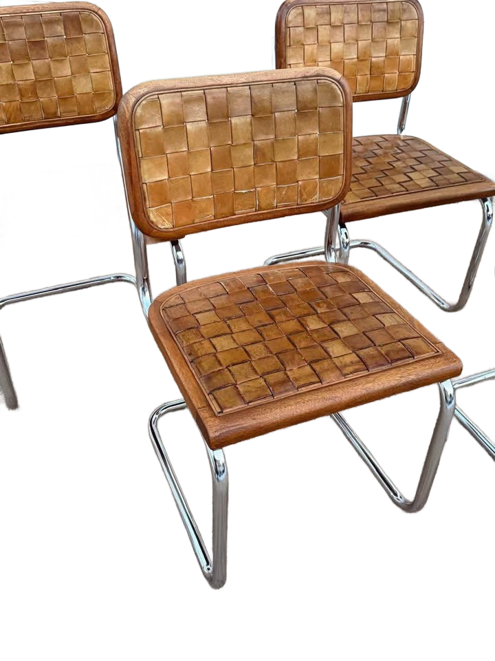 4x cesca leather chairs