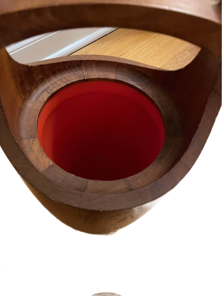 Mid-Century Modern Danish teak Ice Bucket. Bar accessory from the 1960’s Scandinavian Style