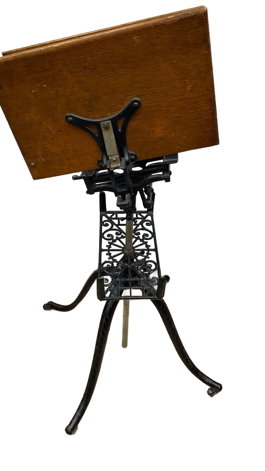 Antique Victorian Dictionary Book Stand Cast Iron Adjustable