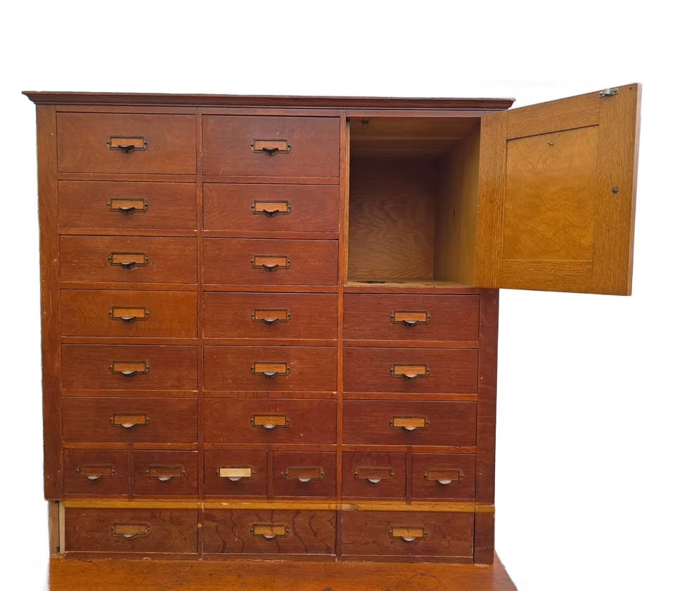 Antique Map Cabinet