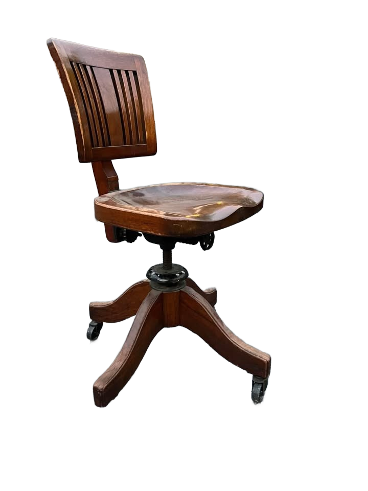 Vintage Wood Desk Chair