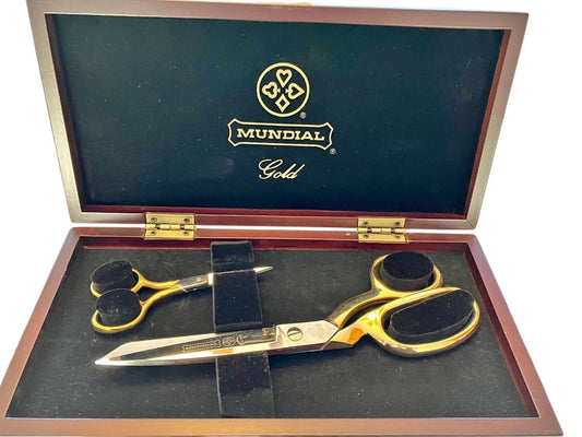 Scissors-Mundial Gold Collection Edition 8” & 4”-gold plated handles