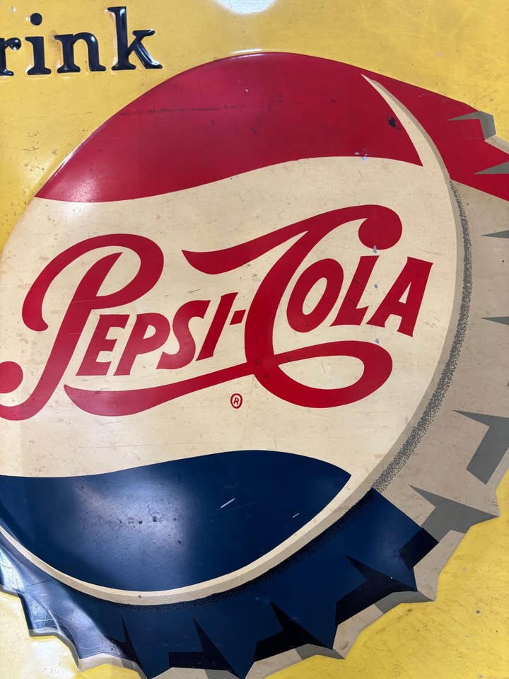 METAL PEPSI SIGN MADE BY STOUT SIGN CO