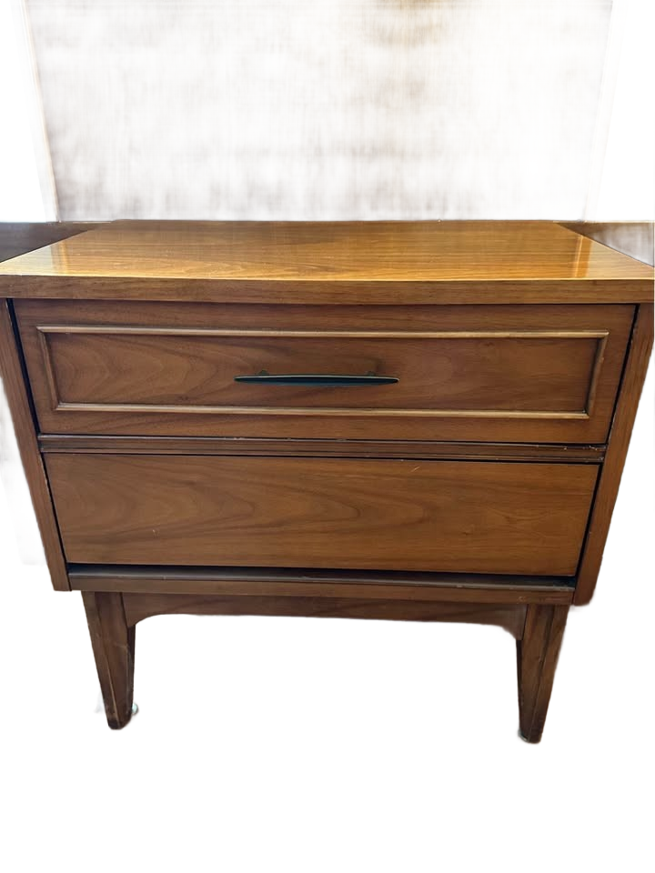 Mid Century Dixie King Headboard And Nightstands